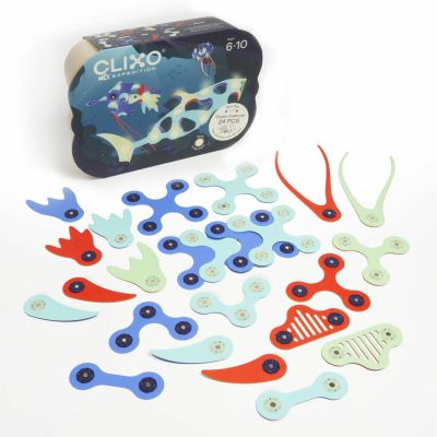 Clixo® joc magnetic de construit - animalute marine ( 24 piese)