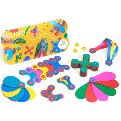 Clixo® joc magnetic de construit - curcubeu (42 piese)
