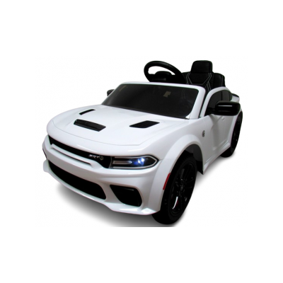 Masinuta electrica cu telecomanda, roti eva, varsta 1-5 ani, putere 90w, 107x68x53 cm, dodge srt r-sport - alb edeedidodgealb