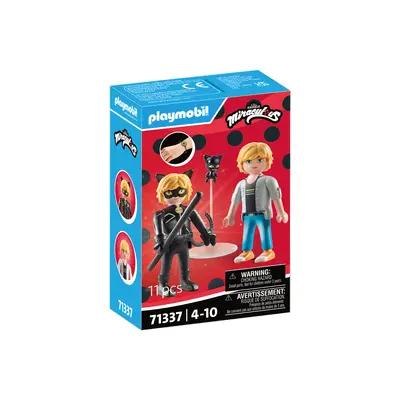 Playmobil-MIRACULOUS ADRIEN SI CAT NOIR ARTPM71337