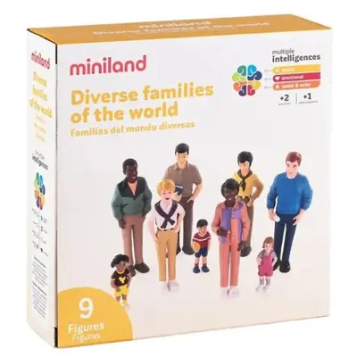 Set de 9 figurine familia - diversitate si integrare etnica, cu rol didactic - okeml27390