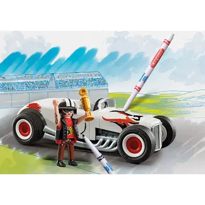 Playmobil - Playmobil Color Masinuta De Curse ARTPM71376