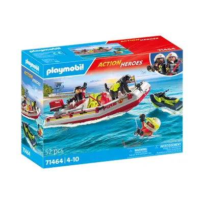 Playmobil-BARCA DE SALVARE CU SCUTER ACVATIC ARTPM71464