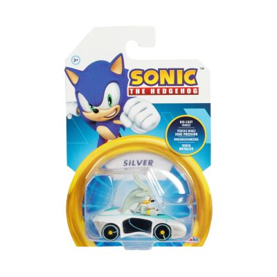 Nintendo Sonic - Vehicul din metal cu figurina 1:64, Silver, S5 BKF40921