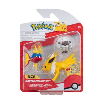 Pokemon - Set 3 figurine de actiune, (Wooloo & Carvanha & Jolteon) S16 BKFPKW3050