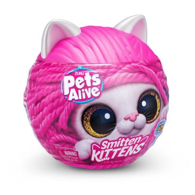 Pets Alive - Jucarie de plus interactiva pisica cu accesorii supriza, Smitten Kittens BKF9541