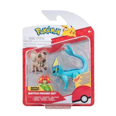 Pokemon - Set 3 figurine de actiune, (Rockruff & Bellossom & Vaporeon) S16 BKFPKW3048