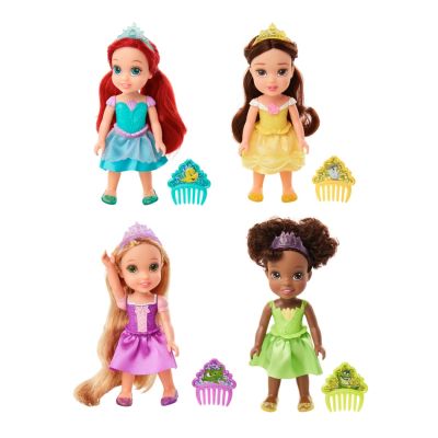 Disney Princess - Papusa cu sclipici si pieptene, 15 cm BKF218624