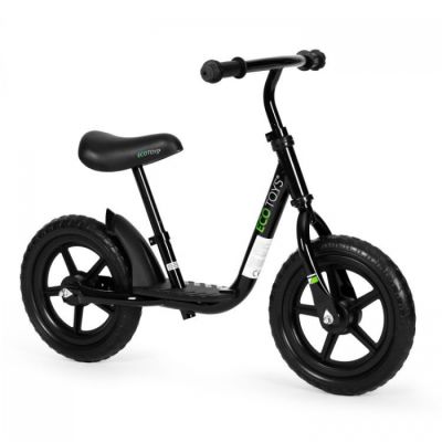 Bicicleta fara pedale cu platforma si roti din spuma eva ecotoys jt-bb-05 - negru edeedijt-bb-05negru
