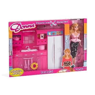 Papusa fete Donna cu bucatarie utilata - SOLGL36532