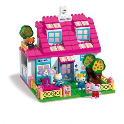 Set constructie Unico Hello Kitty casuta cu terasa 129 piese - SOLUN8650