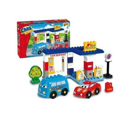 Set constructie Unico Plus Cars for Kidz Statie Service - SOLUN8565
