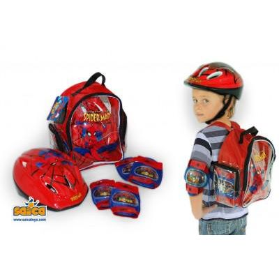 Set protectii copii bicicleta trotineta role Saica Spiderman - SOLSA7558
