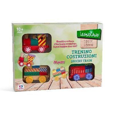 TRENULET LEMN CU CUBURI COLORATE - SOLGL35693