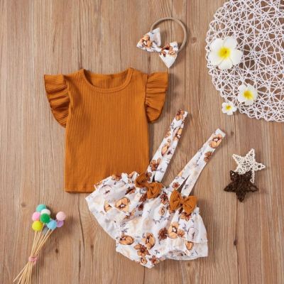 Costumas cu tricou maro - floricele mbxgsuc531-de