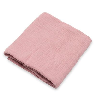 Paturica moale bebe, New Baby, Cu multiple intrebuintari, 60x60 cm, Din muselina, 100% bumbac, Pink BYN53547