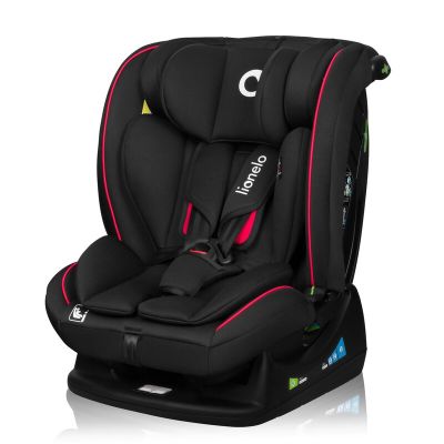 Scaun auto, Lionelo, Aart i-Size, Cu spatar inclinabil in 4 pozitii, Cu tetiera reglabila in 13 pozitii, 0-36 Kg, 40-150 cm, Cu centura siguranta in 3 puncte, Conform cu ECE R129/03, Negru/Rosu BYNLO-AART_I-SIZE_BLACK_CARBON_RED