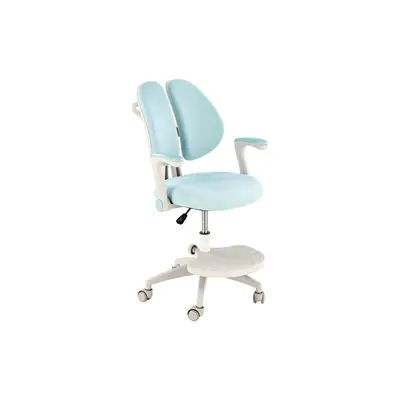 Scaun birou ergonomic pentru copii hm panco, ajustabil pe inaltime si adancime, mesh, suport pentru picioare, 70 kg, bleu drm10321