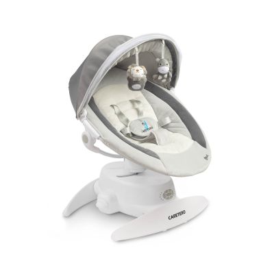 Leagan electric rotativ 360⁰ cu telecomanda, melodii, sunete, senzor de mișcare și inclinare reglabila Caretero OPTI Gri PMICTERO-8001