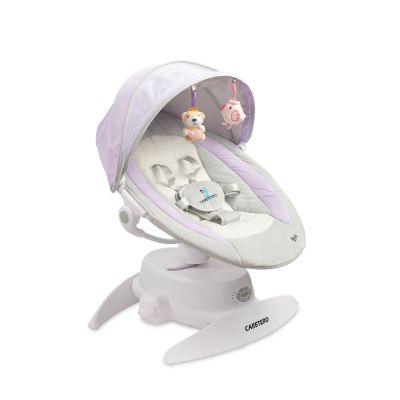 Leagan electric rotativ 360⁰ cu telecomanda, melodii, sunete, senzor de mișcare și inclinare reglabila Caretero OPTI Mov PMICTERO-8004