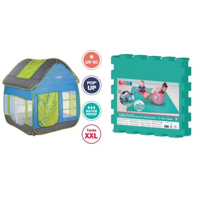 Pachet Cort de joaca COTTAGE si covoras din spuma PLAY DNBLUD5210-90021