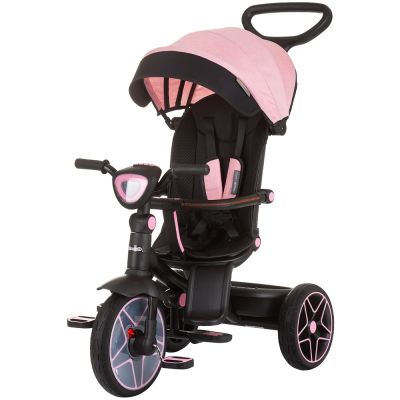 Tricicleta cu copertina si sezut reversibil chipolino derby flamingo hubtrkdr02404fl