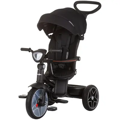 Tricicleta cu copertina si sezut reversibil chipolino derby obsidian hubtrkdr02401ob