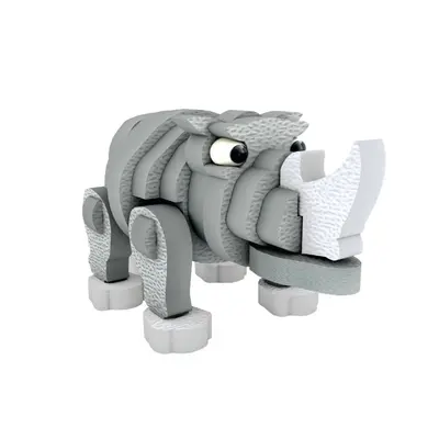 Madmat Zoo Puzzle 3D Rino Mic - Mandelli BEEMD705000301