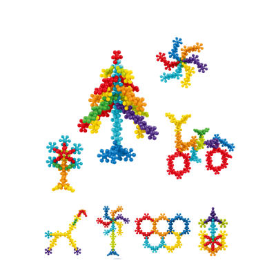 Joc de constructie steam - floricele colorate (80 piese)