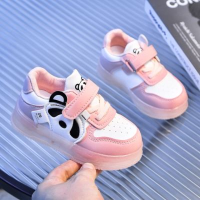 Adidasi roz cu luminite - panda mda-223-3-c