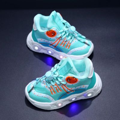 Adidasi turcoaz cu luminite - baseball ado-896-3-c