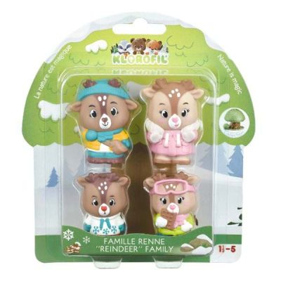 Familia de reni renne - set figurine joc de rol - klorofil klr700308
