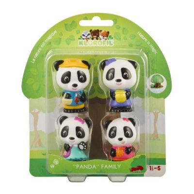 Familia de ursuleti panda - set figurine joc de rol klr700304