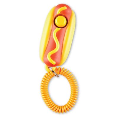 Jucarie dresaj caini - clicker hot dog