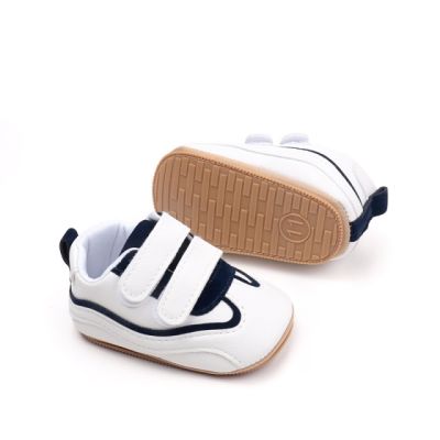 Adidasi albi cu insertii bleumarine - druly csbxc4157-1-p24