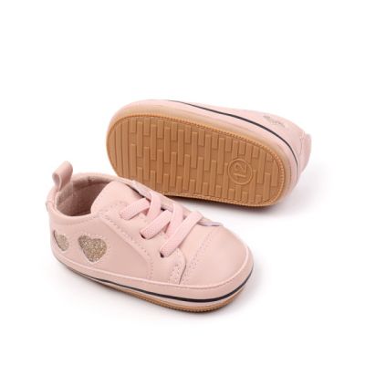 Tenisi roz pudra pentru fetite - glitter hearts mbbxc4018-2-c5