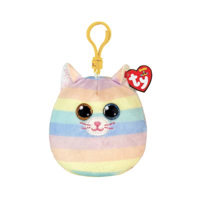 PLUS BRELOC TY 8.5CM SQUISHY BEANIES PISICUTA HEATHER VIVTY39561