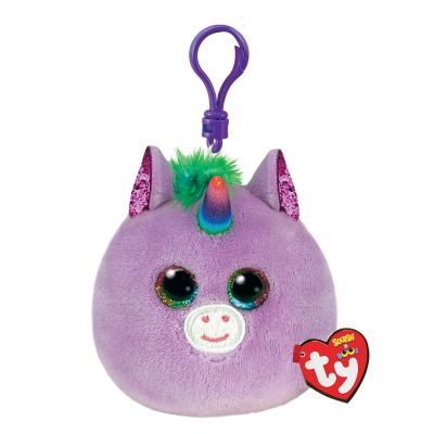 PLUS BRELOC TY 8.5CM SQUISHY BEANIES UNICORN ROSETTE VIOLET VIVTY39569
