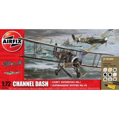 Kit constructie Channel Dash Fairey Swordfish si Supermarine Spitfire - SOLAF50147