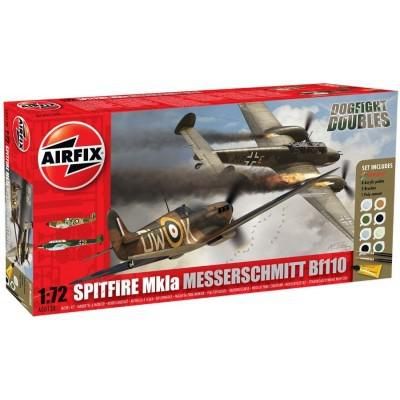 Kit constructie Dogfight Double Messerschmitt si Supermarine Spitfire - SOLAF50128