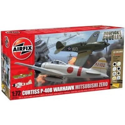 Kit constructie Set Mitshubishi Zero si Curtiss Warhawk - SOLAF50127