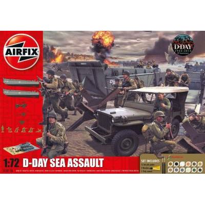Kit constructie si pictura scena de lupta Asaltul pe mare Aniversare 100 ani WWII D-Day - SOLAF50156