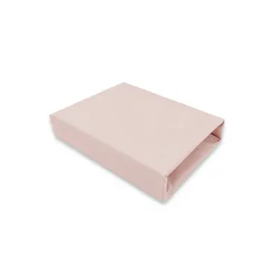Cearceaf cu elastic, MimiNu, Jerse, Pentru patut 140X70 cm, Material certificat Oeko Tex Standard 100, Powder Pink BYN6426972026024