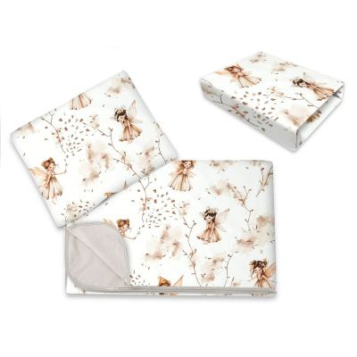 Lenjerie patut cu 3 piese, MimiNu, Cu cearceaf 120x60 cm, Din bumbac certificat Oeko Tex Standard 100, Cu paturica si pernuta, Fairy BYN6426972025676