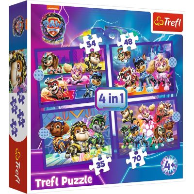 PUZZLE TREFL 4IN1 PATRULA CATELUSILOR MIGHTY MOVIE EROII VIV34621