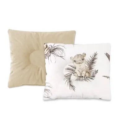 Perna bebelus, MimiNu, Profilata, Cu doua fete, Cu functie anti-soc, Pufoasa, Din catifea si bumbac, Materiale certificate Oeko Tex Standard 100, 23x26 cm, Savanna BYN6426972025768