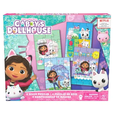 GABBYS DOLLHOUSE SET 4 PUZZLE DIN LEMN VIV6067990