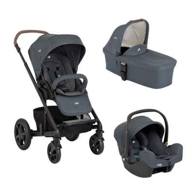 Joie - carucior pentru copii multifunctional 3 in 1 chrome dlx moonlight (carucior chrome dlx + landou moonlight + scoica i-snug moonlight) bbbt1201gamnl000