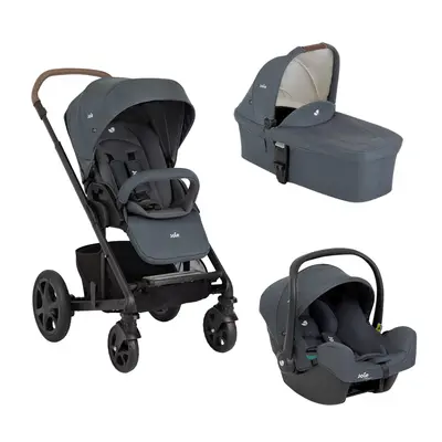 Joie - carucior pentru copii multifunctional 3 in 1 chrome dlx moonlight (carucior chrome dlx + landou moonlight + scoica i-snug moonlight) bbbt1201gamnl000