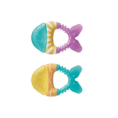 Jucarie Dentitie Cu Apa, Set 2 Bucati,   Little Fish   - Mint   Violet Pjb19002